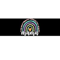 Mama Cheetah Rainbow Heart Bumper Sticker