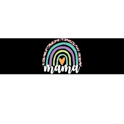 Mama Cheetah Rainbow Heart Bumper Sticker