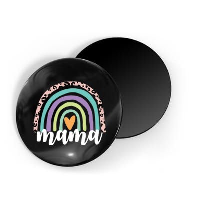 Mama Cheetah Rainbow Heart Magnet