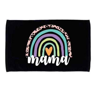 Mama Cheetah Rainbow Heart Microfiber Hand Towel