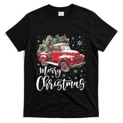Merry Christmas Red Truck Family Matching Christmas Pajama T-Shirt