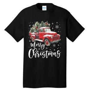 Merry Christmas Red Truck Family Matching Christmas Pajama Tall T-Shirt