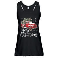 Merry Christmas Red Truck Family Matching Christmas Pajama Ladies Essential Flowy Tank