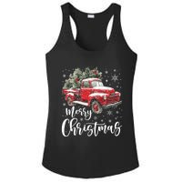 Merry Christmas Red Truck Family Matching Christmas Pajama Ladies PosiCharge Competitor Racerback Tank