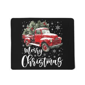 Merry Christmas Red Truck Family Matching Christmas Pajama Mousepad