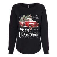 Merry Christmas Red Truck Family Matching Christmas Pajama Womens California Wash Sweatshirt