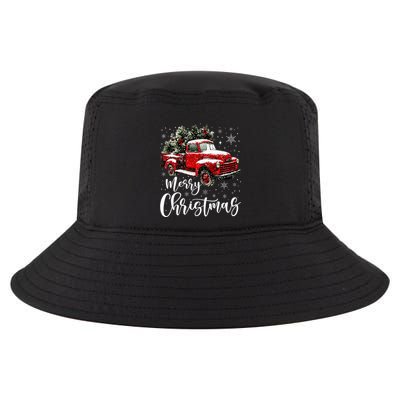 Merry Christmas Red Truck Family Matching Christmas Pajama Cool Comfort Performance Bucket Hat