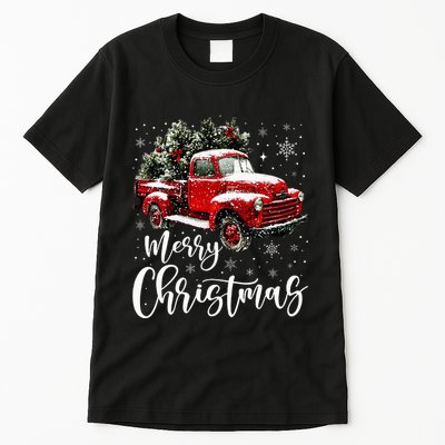 Merry Christmas Red Truck Family Matching Christmas Pajama Tall T-Shirt
