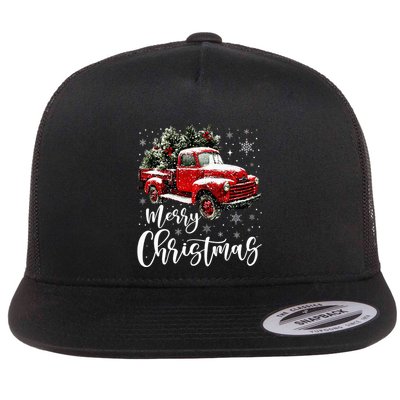 Merry Christmas Red Truck Family Matching Christmas Pajama Flatbill Hat