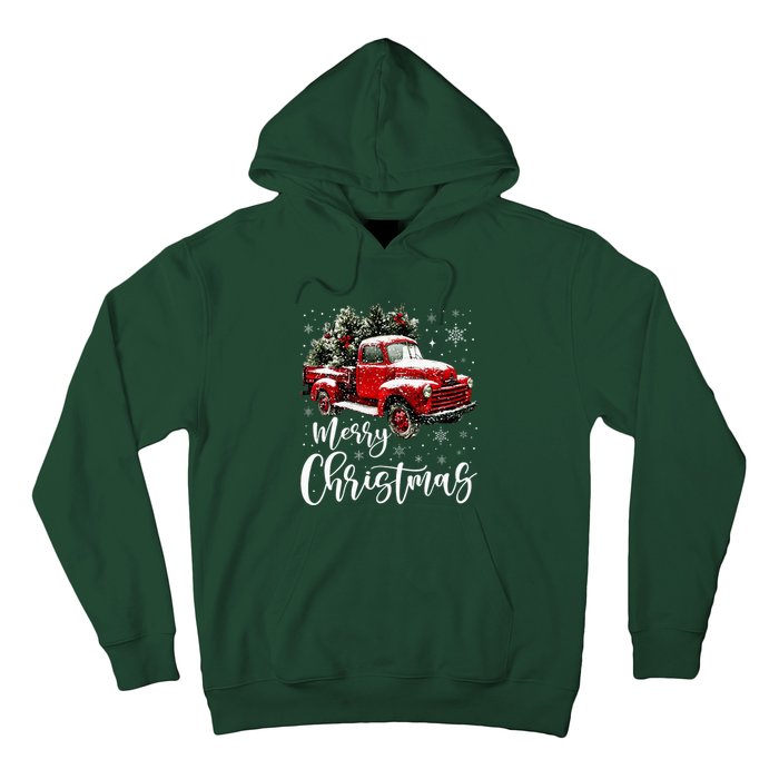 Merry Christmas Red Truck Family Matching Christmas Pajama Hoodie