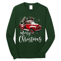 Merry Christmas Red Truck Family Matching Christmas Pajama Long Sleeve Shirt