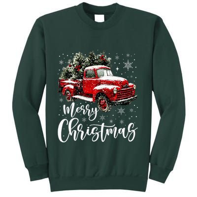Merry Christmas Red Truck Family Matching Christmas Pajama Sweatshirt