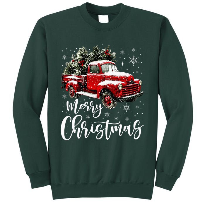 Merry Christmas Red Truck Family Matching Christmas Pajama Sweatshirt