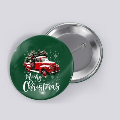 Merry Christmas Red Truck Family Matching Christmas Pajama Button