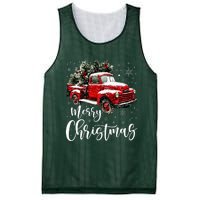 Merry Christmas Red Truck Family Matching Christmas Pajama Mesh Reversible Basketball Jersey Tank