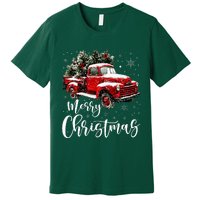 Merry Christmas Red Truck Family Matching Christmas Pajama Premium T-Shirt