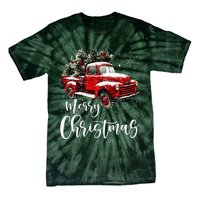 Merry Christmas Red Truck Family Matching Christmas Pajama Tie-Dye T-Shirt