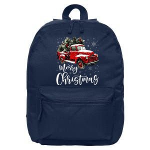 Merry Christmas Red Truck Family Matching Christmas Pajama 16 in Basic Backpack