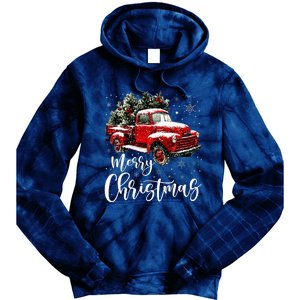 Merry Christmas Red Truck Family Matching Christmas Pajama Tie Dye Hoodie