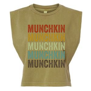 Munchkin Cat Retro Garment-Dyed Women's Muscle Tee