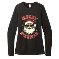 Merry Christmas Rizz Cool Santa Sunglasses Xmas Pjs Womens CVC Long Sleeve Shirt