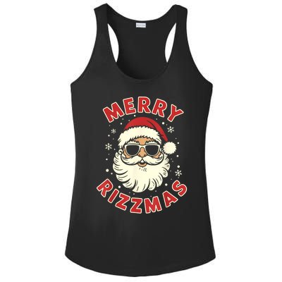 Merry Christmas Rizz Cool Santa Sunglasses Xmas Pjs Ladies PosiCharge Competitor Racerback Tank