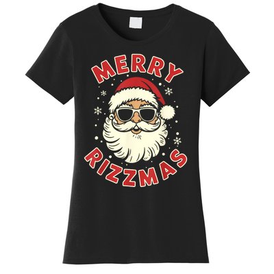 Merry Christmas Rizz Cool Santa Sunglasses Xmas Pjs Women's T-Shirt