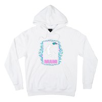 Miami City Retro Vintage Hoops On Fire 305 Baller Southbeach Hoodie