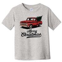 Merry Christmas Red Truck Vintage Retro Holiday Toddler T-Shirt