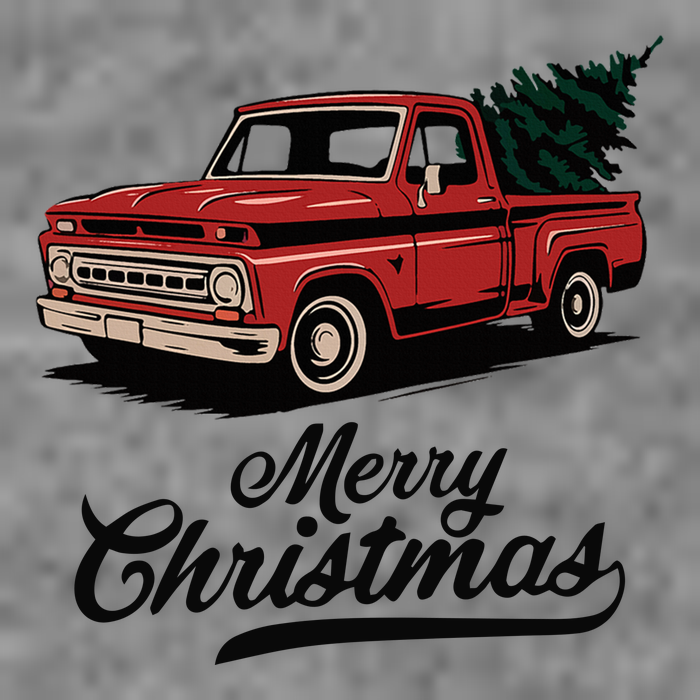 Merry Christmas Red Truck Vintage Retro Holiday Toddler T-Shirt