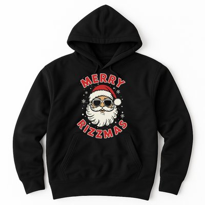 Merry Christmas Rizz Cool Santa Sunglasses Xmas Pjs Hoodie