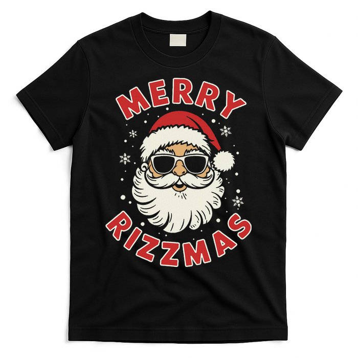 Merry Christmas Rizz Cool Santa Sunglasses Xmas Pjs T-Shirt