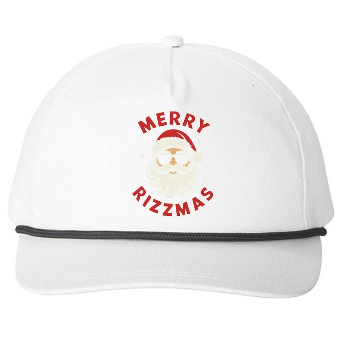 Merry Christmas Rizz Cool Santa Sunglasses Xmas Pjs Snapback Five-Panel Rope Hat