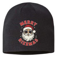 Merry Christmas Rizz Cool Santa Sunglasses Xmas Pjs Sustainable Beanie