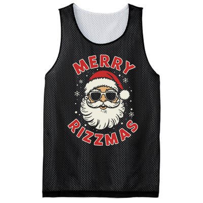 Merry Christmas Rizz Cool Santa Sunglasses Xmas Pjs Mesh Reversible Basketball Jersey Tank