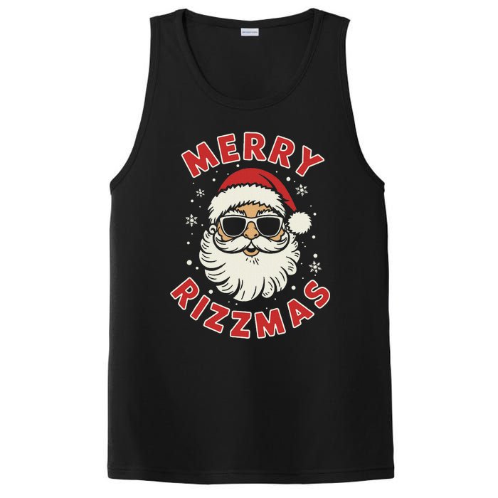 Merry Christmas Rizz Cool Santa Sunglasses Xmas Pjs PosiCharge Competitor Tank