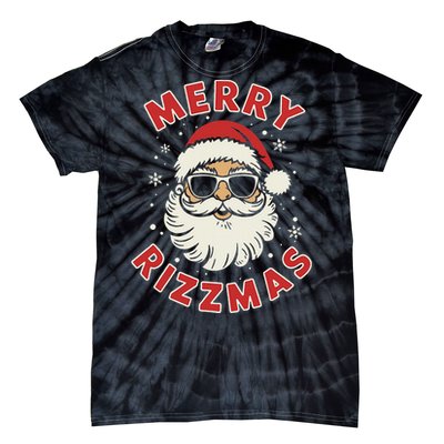 Merry Christmas Rizz Cool Santa Sunglasses Xmas Pjs Tie-Dye T-Shirt