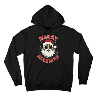 Merry Christmas Rizz Cool Santa Sunglasses Xmas Pjs Tall Hoodie