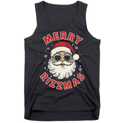 Merry Christmas Rizz Cool Santa Sunglasses Xmas Pjs Tank Top