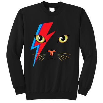 Meowie Cat Retro Kitty Cat Funny Glam Rock Music Sweatshirt