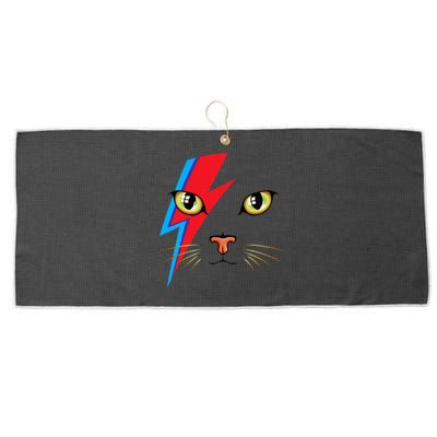 Meowie Cat Retro Kitty Cat Funny Glam Rock Music Large Microfiber Waffle Golf Towel