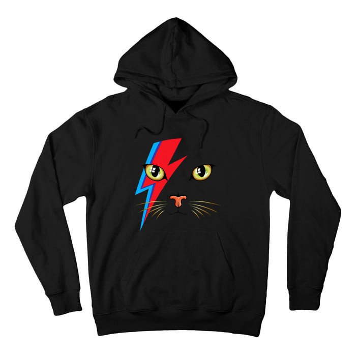 Meowie Cat Retro Kitty Cat Funny Glam Rock Music Tall Hoodie