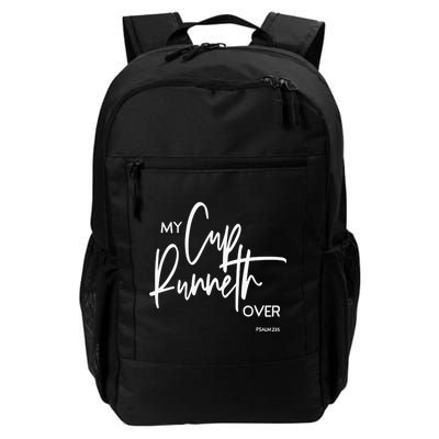 My Cup Runneth Over Psalm 235 Bible Verse Christian Faith  Backpack