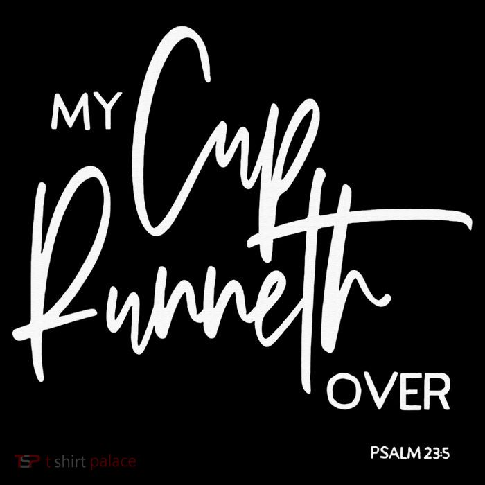My Cup Runneth Over Psalm 235 Bible Verse Christian Faith  Sustainable Bucket Hat