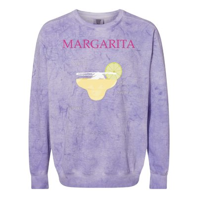 Margarita Cocktail Recipe Colorblast Crewneck Sweatshirt