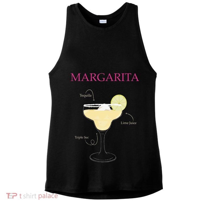 Margarita Cocktail Recipe Ladies PosiCharge Tri-Blend Wicking Tank