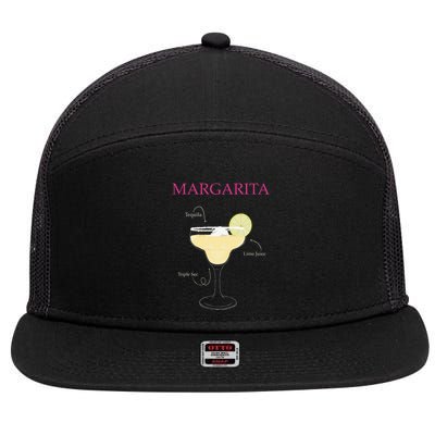 Margarita Cocktail Recipe 7 Panel Mesh Trucker Snapback Hat