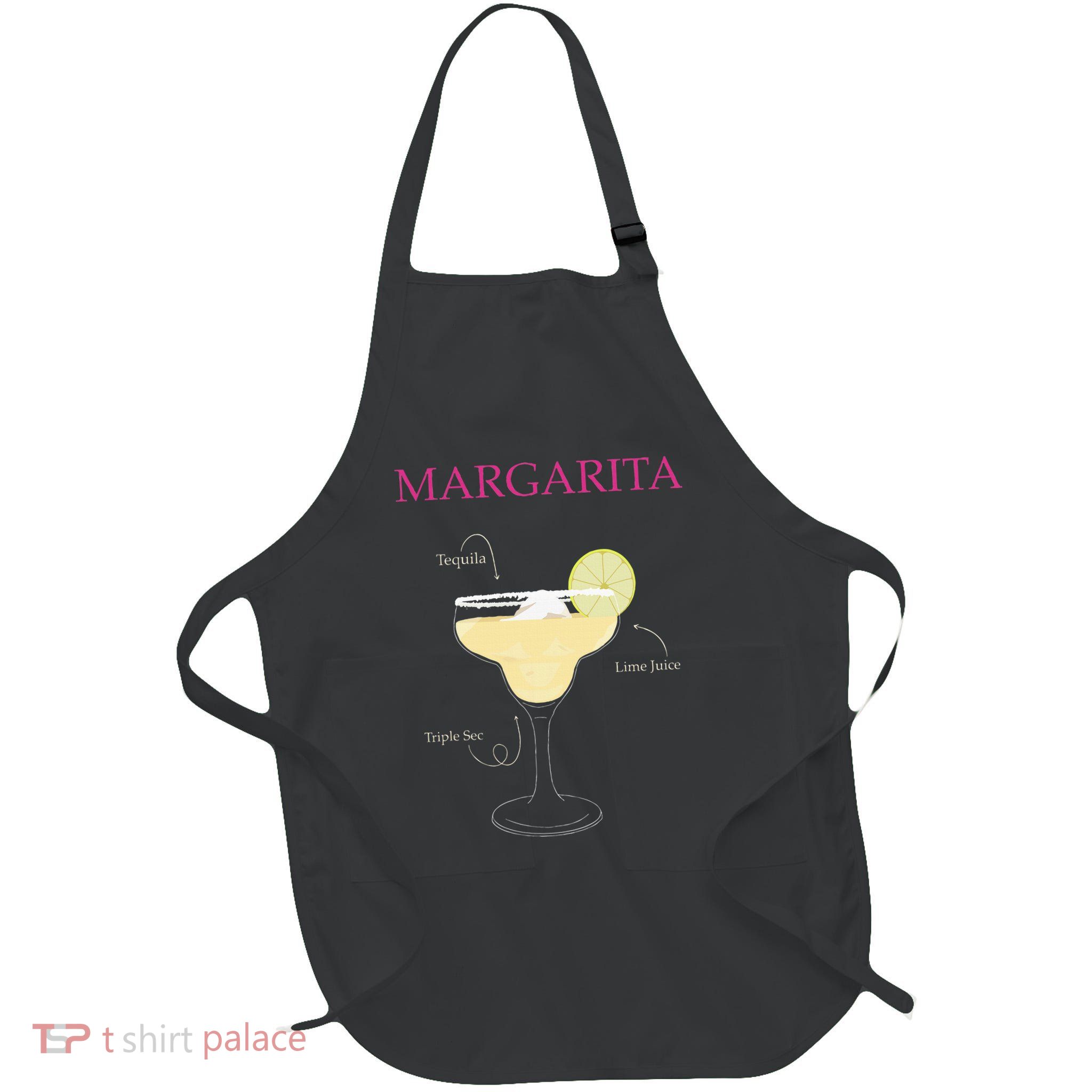 Margarita Cocktail Recipe Full-Length Apron With Pockets