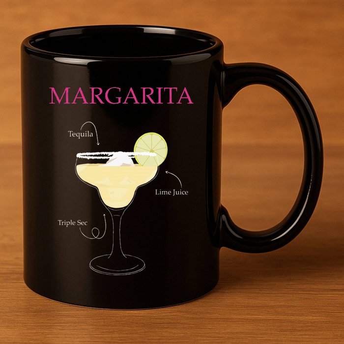 Margarita Cocktail Recipe 11oz C Handle Ceramic Mug