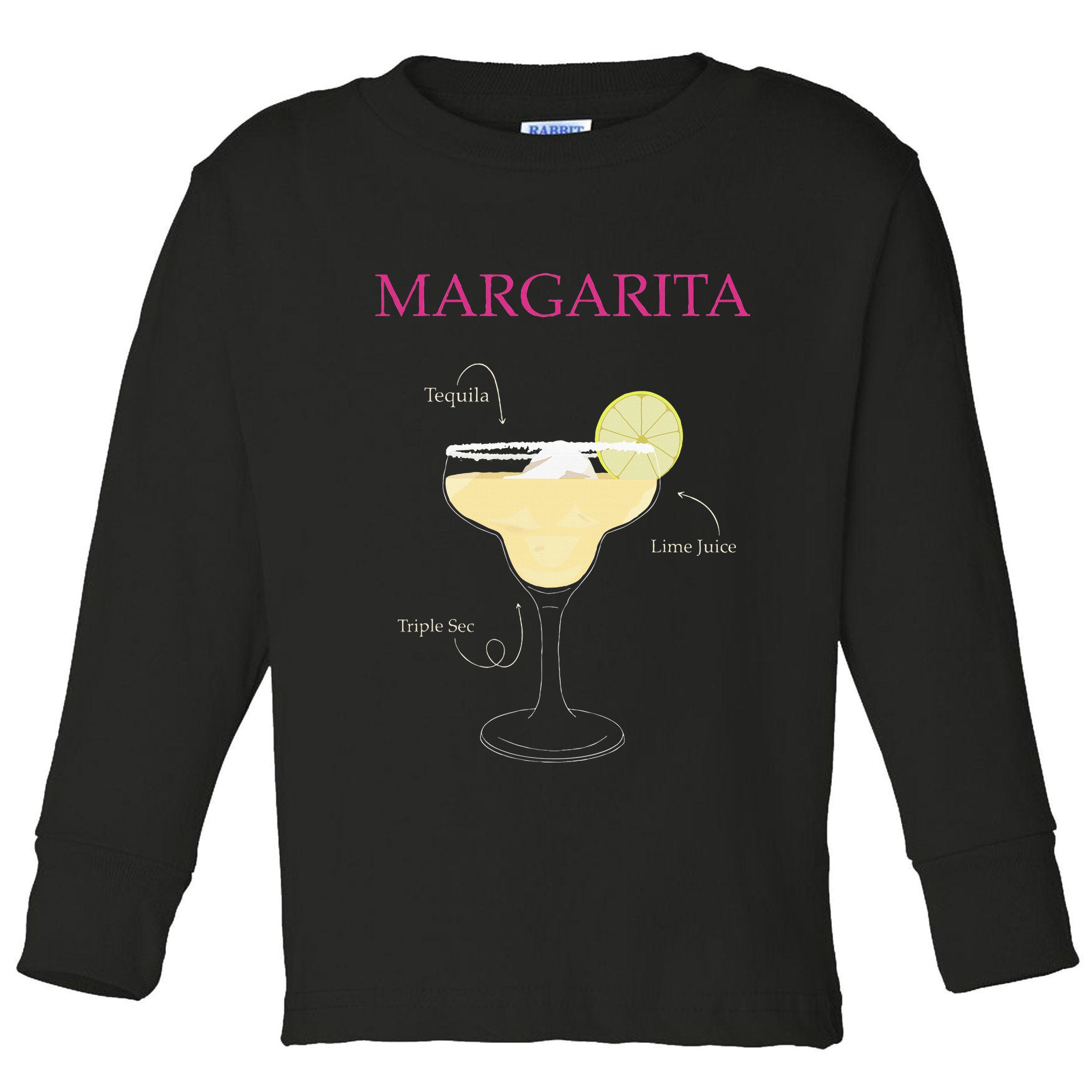 Margarita Cocktail Recipe Toddler Long Sleeve Shirt